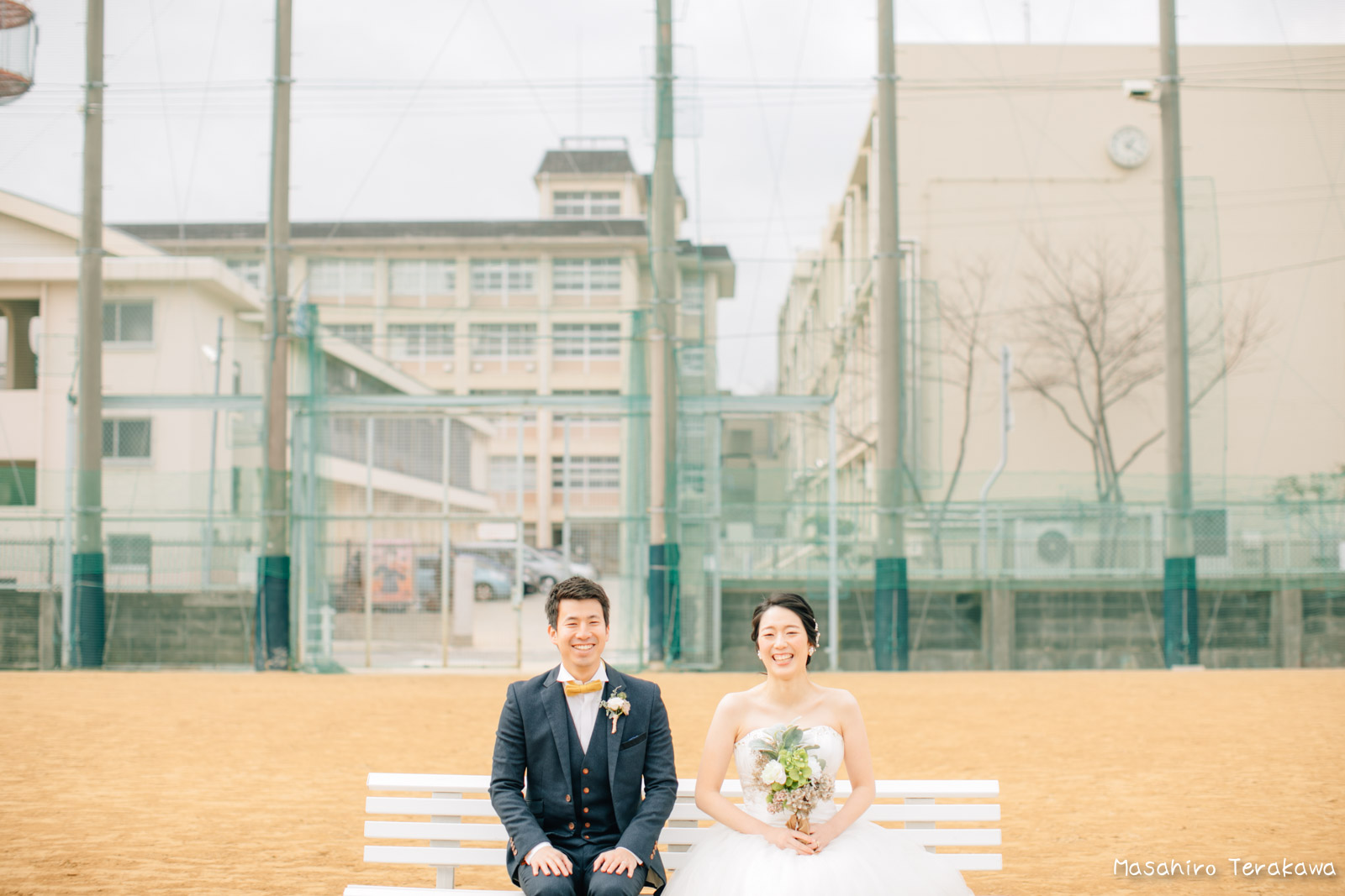 神戸の学校（母校）にて結婚式前撮り1