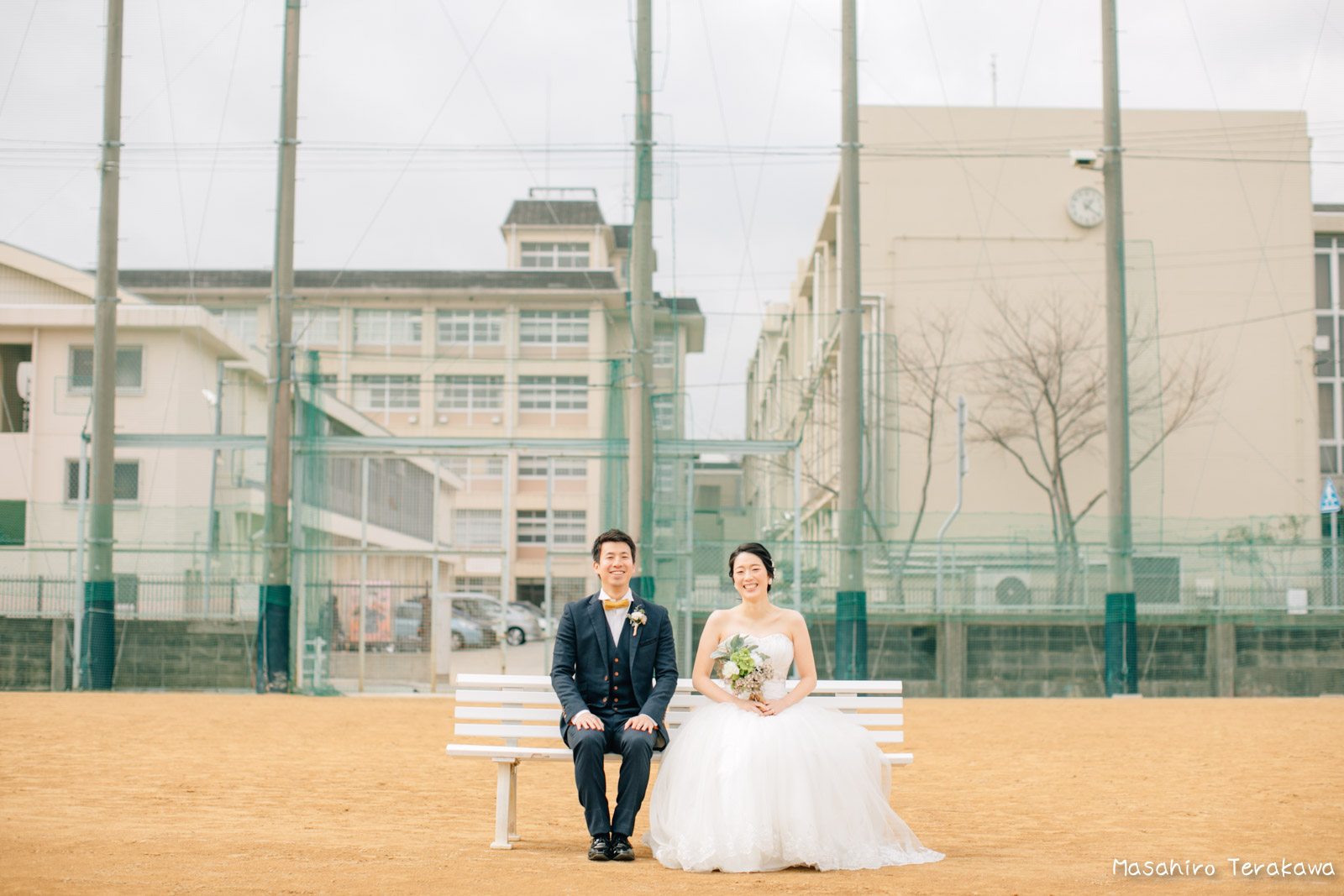 神戸の学校（母校）にて結婚式前撮り9